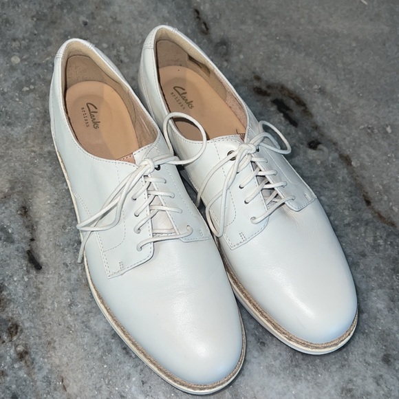 Clark Artisan Rhea Platform Oxford, Rare White size 10 - Picture 2 of 7